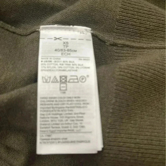 [XS]Banana  Republic Green Silk Cotton Blend Open Cardigan - Picture 9 of 9